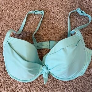 Like New Underwire Aqua Blue Bikini Top